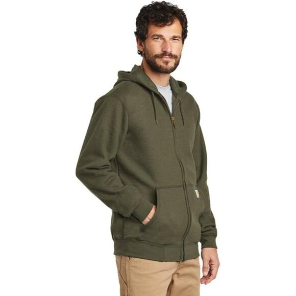 🆕Men's Moss Midweight Hooded Zip Front Sweatshirt Cotton - Casual Activewear - Picture 4 of 7
